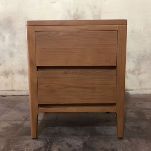 Table de chevet moderne en teck massif à 2 tiroirs pour projets hôteliers et de complexes hôteliers, vente en gros depuis Jepara, Indonésie - Product Image 3