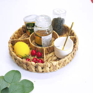 Bandeja de jacinto de agua ecológica, cesta de paja tejida a mano para mesa de comedor, centro de mesa, proveedor mayorista de Vietnam - Product Image 1