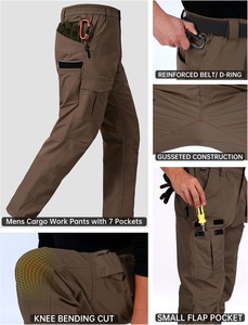 Pantalon de travail utilitaire de charpentier de qualité supérieure, robuste et renforcé, avec poches cargo – Fabricant - Product Image 5