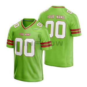 Maillot de football américain sur mesure, maillots de sport, broderie, vêtements de sport d'extérieur, hip-hop, coupe ample, rouge, nouveauté, film HOT - Product Image 3
