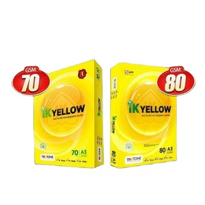 กระดาษถ่ายเอกสาร80gsm A4สีเหลือง IK 100% เยื่อไม้ธรรมชาติสำหรับโรงงานพิมพ์จำนวนมาก - Product Image 1