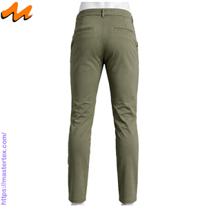Pantalones Chinos Casuales para Hombre, Color Sólido, Corte Recto Ajustado, Cintura Media, Spandex/Algodón, Transpirables, Cierre de Botones, Protección UV, Uso Diario - Product Image 3