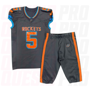 Custom Youth Team American Football Wear Wholesale Sublimation Blank Tackle Twill American Football Uniform Practice Jersey <b>Set</b> - Product Image 3