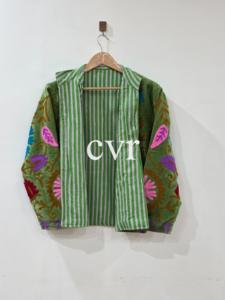 Abrigo de Lujo Hecho a Mano, Chaqueta de Terciopelo Boho con Bordado Suzani, Prenda Exterior Ecológica para Mujer, Chaqueta de Terciopelo Suzani para Invierno, Ideal para Fiestas - Product Image 3