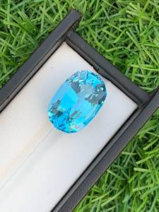Piedra preciosa de topacio azul natural, corte ovalado, cristal transparente, piedra suelta para la fabricación de joyas, anillo, colgante, collar, regalo. - Product Image 4
