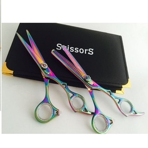Professional Best Hair Cutting Thinning Scissors <b>Set</b> Stainless Steel Blades Economical <b>Barber</b> Shears Kit for Beauty Salon Use - Product Image 3
