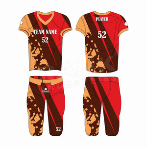 Uniforme de football américain personnalisé de haute qualité avec logo, maillot de sport confortable à manches courtes, imprimé, grandes tailles, pour l'été - Product Image 2