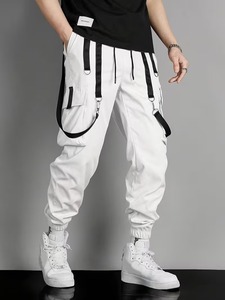 <b>Men's</b> Fashion Cargo <b>Overalls</b> Relaxed Fit Breathable Polyester/Cotton with Side Pockets <b>for</b> Casual Streetwear Everyday Comfort - Product Image 3