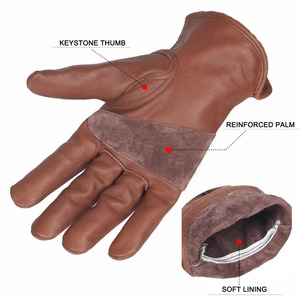 High Quality Leather Safety Driver <b>Gloves</b> with Fire Fighting & Anti-Cut Protection Customizable Size Color - Product Image 5