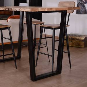 Mesa de bar Vandana Urban Core 150x90 cm, metal y acacia maciza natural Jaffna - Product Image 4