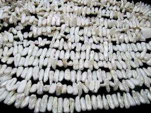 Perlas Biwa Blancas Naturales, Forma Elegante, Aproximadamente de 16 a 20 mm, Se Venden por Hilo de 34 Pulgadas de Largo, Perlas al por Mayor - Product Image 5