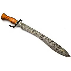 Épée artisanale non affûtée, vente en gros, poignée en laiton ou en acier, OEM Pakistan, épées d'honneur en cuir faites à la main - Product Image 6