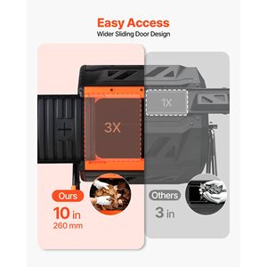 Composteur à double compartiment de 53 gallons avec 2 portes coulissantes, grand format, facile à retourner, pour le compostage extérieur, fournitures de jardinage - Product Image 5