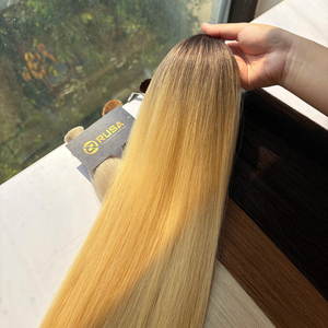 ผมต่อแบบเส้นตรง สีบลอนด์อ่อน ดำ น้ำตาล ผมแท้สลาฟ ซุปเปอร์ดับเบิ้ลดรอน สีแฟชั่น - Product Image 2
