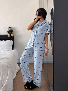 Conjunto de Pijamas de Alta Calidad para Mujer, 2 Piezas, Ligero, 100% Seda, Térmico, Elegante, Ropa de Dormir, Logotipo Personalizado, OEM, Venta al Por Mayor - Product Image 5