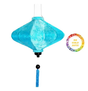Vietnam Factory Silk <b>Lantern</b> Cylinder Shape Blue <b>Lantern</b> Handmade Lighting Decor Bulk Export Supplier - Product Image 6