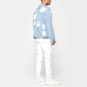 Chaqueta de Mezclilla para Hombre de Alta Calidad, Chaqueta Vaquera Azul Vintage, Chaqueta Informal de Estilo Urbano, Proveedor OEM - Product Image 5