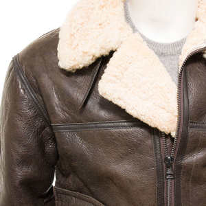 Chaqueta de Cuero Genuino 100% para Hombre, Estilo Urbano, en Oferta |   Cierre de cremallera completo, impermeable, transpirable, estilo motero vintage - Product Image 5