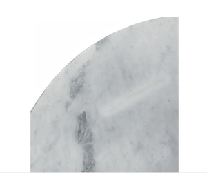 White Marble Round Coffee <b>Table</b> <b>Black</b> Metal Accent <b>Side</b> <b>Table</b> Modern Living Room Furniture - Product Image 5