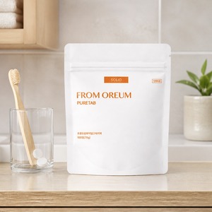 [FROM OREUM] Pasta de Dientes en Tabletas con Sabor a Cítricos, Bolsa Portátil de Pasta de Dientes de Mandarina de Jeju para Viajes - Product Image 3