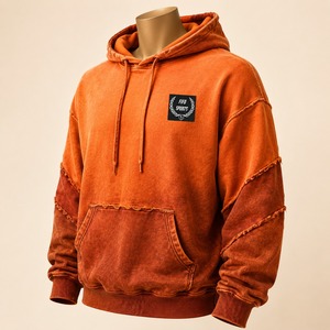 <b>Men</b> Distressed Hoodie Lightweight Fashion <b>Pullover</b> <b>Men</b> Distressed Hoodie Featuring Vintage Washed Construction Comfortable Fit - Product Image 1