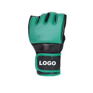 Reasonable Prices <b>Leather</b> Half Finger Boxing MMA Gloves with Hand Grips Custom Logo MMA Gloves - Product Image 2