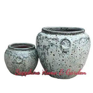 あなたのコレクションのための背の高い、丸い、卵、大きな鉢を備えた庭の屋外装飾と小売業者のためのベトナム陶器の最高の供給源