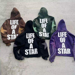 Premium Streetwear Black Cropped Hoodie And Jogger Set For Men And Women Stylish <b>Star</b> Patch Design Casual Sportswear <b>Outfit</b> - Product Image 6