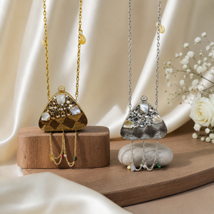 Designer Bridal Pearl Sling Bag Women Wedding Party Mini Purse Crystal Stone Ethnic Evening Clutch Handbag for Bridesmaid <b>Gift</b> - Product Image 1