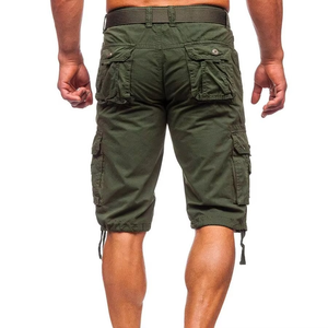 Shorts cargo pour hommes en coton 100% avec poches, longueur genou, style streetwear, pour activités de plein air et pêche, vente en gros - Product Image 5