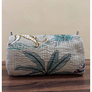 Trousse de Maquillage Personnalisée à Motifs Floraux, Pochette de Voyage pour Cosmétiques, Trousse de Toilette Femme, Cadeau Demoiselle d'Honneur, Lot de 3 Pochettes, Prix de Gros - Product Image 1