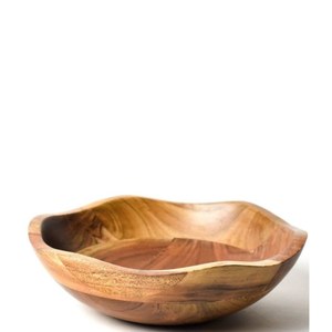 ชามไม้ทำมือ ดีไซน์วาบิซาบิ ลายไม้ธรรมชาติ สำหรับเสิร์ฟอาหาร - Product Image 1