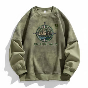 เสื้อสเวตเชิ้ตผ้าฝ้ายผสมสำหรับผู้ชาย ทรงสปอร์ต เนื้อผ้ายืดหยุ่น เหมาะสำหรับวิ่ง ออกกำลังกาย และสวมใส่ในชีวิตประจำวัน - Product Image 1