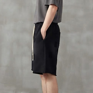 OEM/ODM <b>Blank</b> Sweat Shorts for Men Heavy <b>Weight</b> Fleece Joggers Shorts Plus Size Men's black Shorts with Your Own Logo - Product Image 6