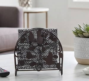 Metal Napkin Holder With <b>Birds</b> And Leaves Design Vintage Style Free <b>Standing</b> Decorative Table Accessory And Kitchen Use - Product Image 4