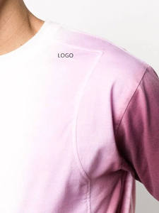 เสื้อยืดผู้ชายลายไล่สี คอกลม แขนสั้น สไตล์สตรีท ทรงโอเวอร์ไซส์ เสื้อผ้าผู้ชาย - Product Image 6