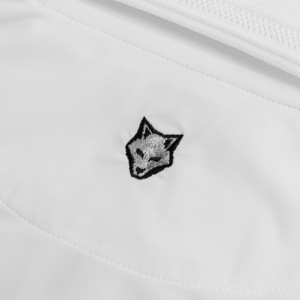 Polo de golf blanc à manches courtes pour homme avec fermeture éclair, séchage rapide, tricoté, design uni, coupe classique - Product Image 5