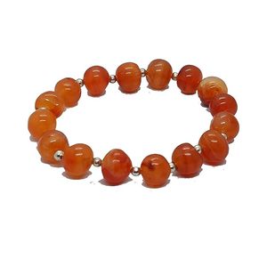 Crystal <b>bracelet</b> <b>Red</b> carnelian Round Tumbled <b>Bracelet</b> Beads 8mm Stone Crystal Gemstone Fashion Jewelry Men and Women Gift Ene - Product Image 3