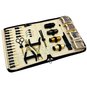 Professional Stainless Steel Hair Extension Tool Kit with Micro Beads Pliers <b>Needles</b> Thread Clips & Beads - Product Image 1
