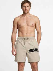 Shorts Bermuda décontractés pour hommes en synthétique avec cordon de serrage et taille élastique à imprimé tribal - Product Image 4