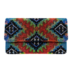 Sac à main de luxe traditionnel indien, multicolore, orné de perles en verre de cristal, artisanat durable, accessoires de mode haut de gamme - Product Image 2