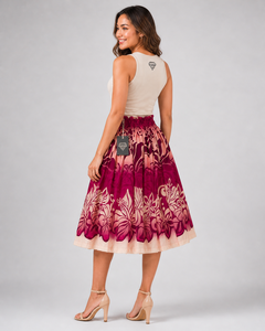 Women Hawaiian Flowy Maxi Dress Tropical Floral Custom Breathable Natural Autumn Beach Wear Island Vacation Casual OEM - Product Image 2