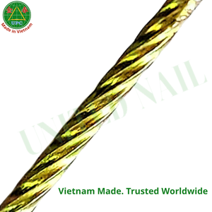 2.06x35mm Yellow Plated Steel Nails for Construction With Screw Shank From Vietnam | Clavos sueltos con recubrimiento amarillo - Product Image 6