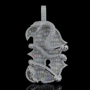 Designer Cross Pendant with VVS Moissanite Diamonds and 925 Sterling Silver Hip Hop Jewelry - Product Image 1