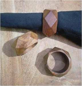 ที่ใส่ผ้าเช็ดปากไม้ทรงเรขาคณิตสมัยใหม่ |   ที่รัดผ้าเช็ดปากสำหรับตกแต่งโต๊ะหรูหราสำหรับงานแต่งงาน โรงแรม และร้านอาหาร - Product Image 4