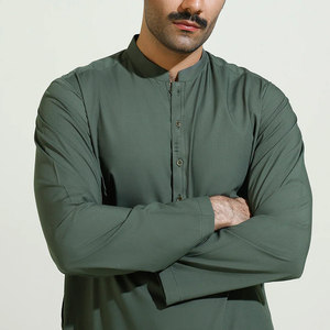 Shalwar Kameez uni pour homme, tissu de qualité supérieure, confortable, vêtement traditionnel pour la vie quotidienne et la prière. - Product Image 5