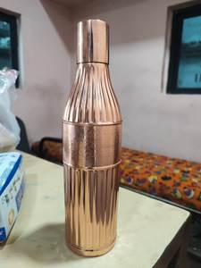 Antique <b>Copper</b> Double Wall Portable 950ml Pure <b>Copper</b> Ayurvedic <b>Drinking</b> <b>Bottle</b> for Outdoor & Home Use - Product Image 5