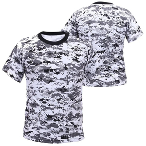 เสื้อยืดคอกลมแขนสั้นลายพรางสำหรับผู้ชาย ทรงปกติ แห้งเร็ว ผ้าถักโพลีเอสเตอร์ สไตล์ลำลอง - Product Image 3