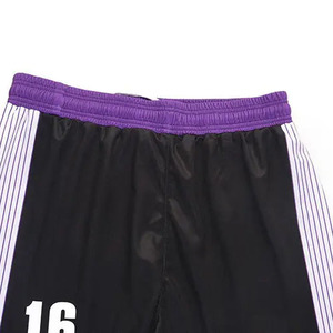 Ensemble d'uniformes de volley-ball personnalisés sublimés, dégradé noir-violet, numéro 16, manches courtes, évacuation de l'humidité, vêtements de sport unisexes pour adultes - Product Image 3