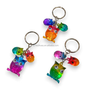 พวงกุญแจนกฮูกน่ารักขนาดเล็กของขวัญของที่ระลึกพิมพ์ลาย UV สำหรับตกแต่งร้านค้าหรือพวงกุญแจส่วนตัว - Product Image 1